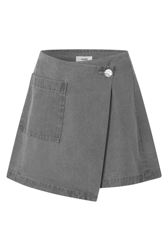 Keya mini denim skirt, Light grey wash